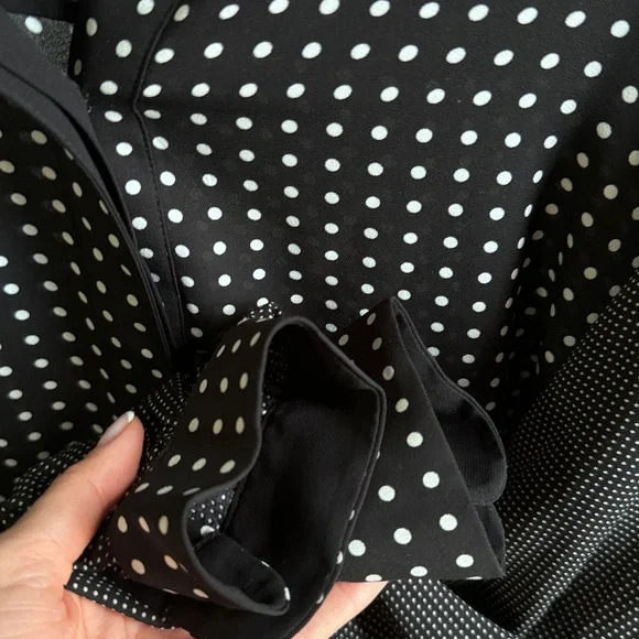 ANN KLEIN Black/ White Long Sleeve Top in XL - Picture 6 of 11